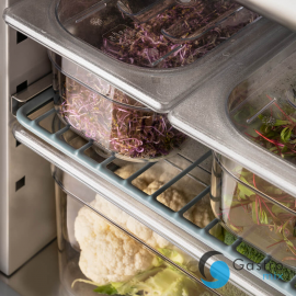  stół chłodniczy 2 drzwiowy sałatkowy z nadstawą szklaną, V 240 l | 832222 STALGAST