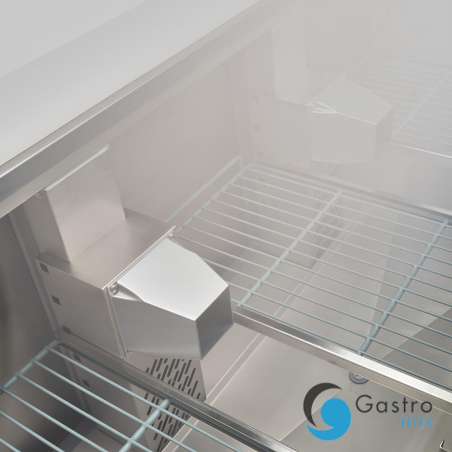 stół chłodniczy 3 drzwiowy sałatkowy z nadstawą szklaną, V 368 l | 832232 STALGAST 