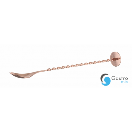 Łyżka barmańska z muddlerem, Bar up, miedziany, 280x35mm | 596579 HENDI 