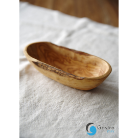  Miska podłużna z drewna oliwnego, 205x95x(H)50mm | 505335 HENDI