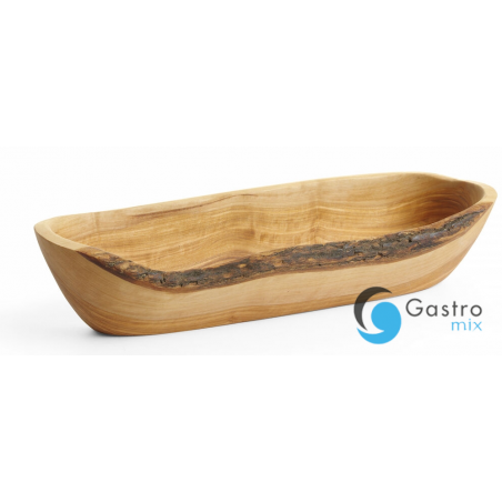 Miska podłużna z drewna oliwnego 300x95x(H)60mm  505342 hendi 