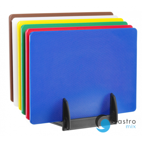 Zestaw 6 desek do krojenia HACCP ze stojakiem, HENDI, 6 szt., 450x300x(H)10mm | 825686 HENDI 