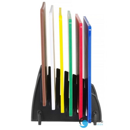 Zestaw 6 desek do krojenia HACCP ze stojakiem, HENDI, 6 szt., 450x300x(H)10mm | 825686 HENDI 