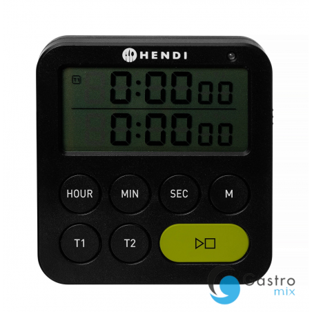 Timer dwuzakresowy, czarny, 82x20x(H)86mm | 582046 HENDI 