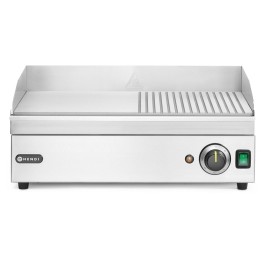 Płyta grillowa w połowie żebrowana, HENDI, Kitchen Line, 1/2 gładka, 1/2 ryflowana | 154946 HENDI