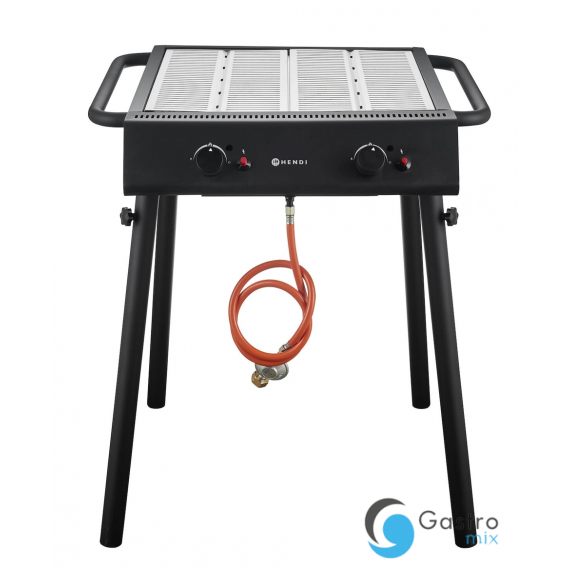 Xantos Black Grill gazowy, czarny, 9,5kW, 770x710x(H)870mm | 148631 HENDI 