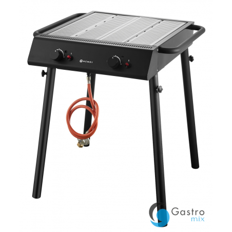 Xantos Black Grill gazowy, czarny, 9,5kW, 770x710x(H)870mm | 148631 HENDI 