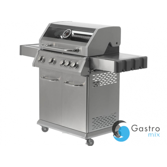 GRILL GAZOWY 4+1 STAL NIERDZEWNA 14,2KW, Z SZYBĄ | YG-20003 YATO 