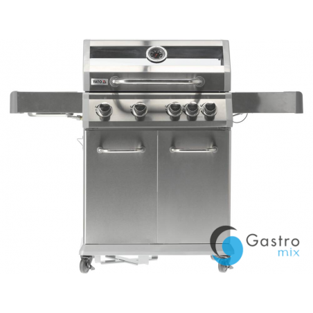 GRILL GAZOWY 4+1 STAL NIERDZEWNA 14,2KW, Z SZYBĄ | YG-20003 YATO 