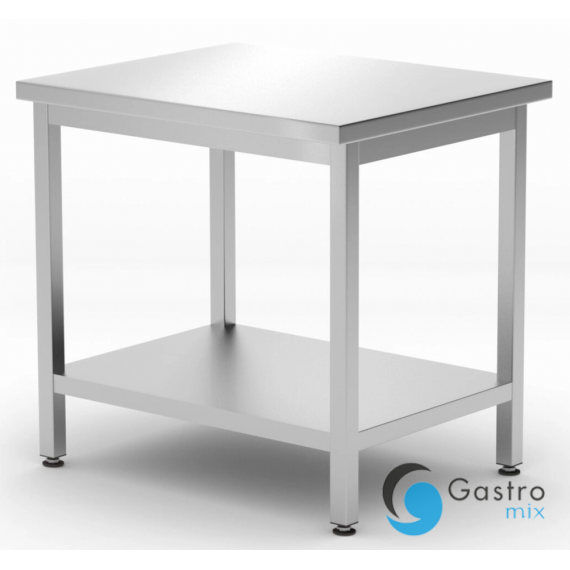 Stół centralny Budget Line, o wym. 800 x 600 (H)850 mm, z półką ,skręcany | 817100 HENDI 