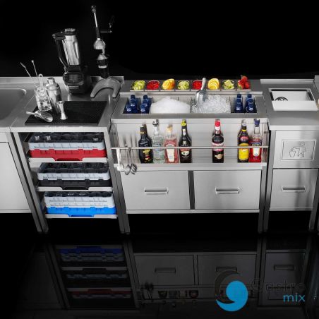 Bostońska stacja myjąca, 400x650x(H)900 mm, Barmatic | 200438 fine dine 