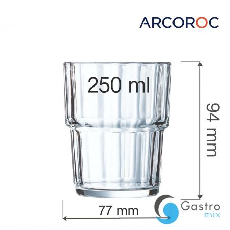 Szklanka 250ml niska Norvege | V7535 FINE DINE 