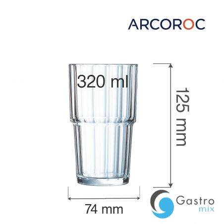 Szklanka 320ml wysoka Norvege  | V7527 FINE DINE 