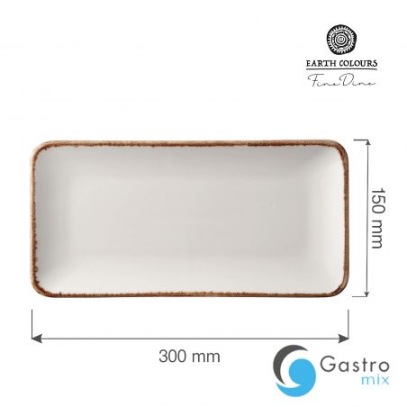 Talerz prostokątny Vanilla, 300x150mm | 769638 FINE DINE 