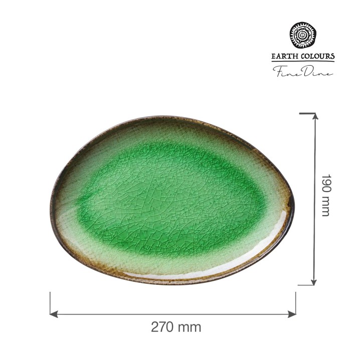Talerz o organicznym kształcie Beryl, 270x190mm | 769805 FINE DINE