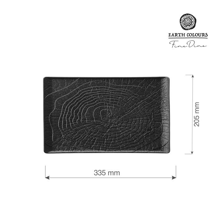 Talerz prostokątny 335x205mm Crust | 769843 FINE DINE
