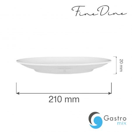 Talerz bez rantu Bianco 210 mm | 770122 FINE DINE 