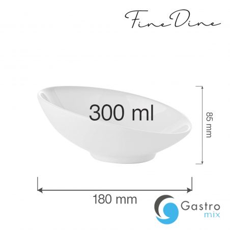 Miska skośna Bianco 300 ml | 770153 FINE DINE 
