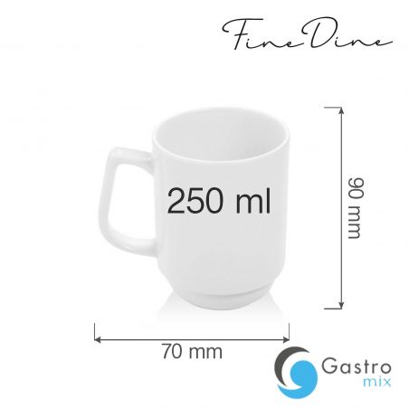 Kubek sztaplowany Bianco 250 ml | 770245 FINE DINE 