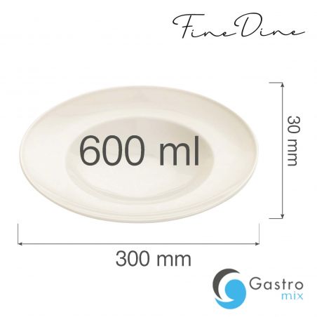 Talerz do pasty Crema 260 mm | 770283 FINE DINE 