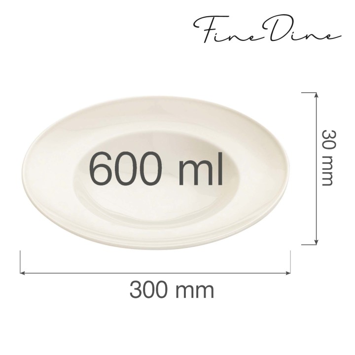 Talerz do pasty Crema 260 mm | 770283 FINE DINE