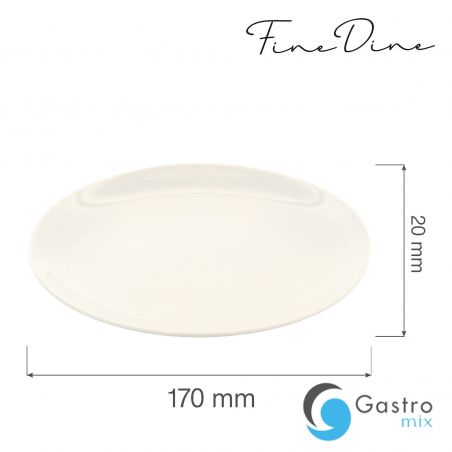 Talerz bez rantu Crema 170 mm | 770337 FINE DINE 