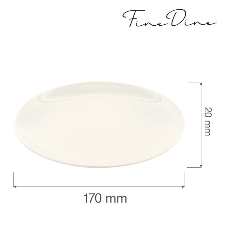 Talerz bez rantu Crema 170 mm | 770337 FINE DINE