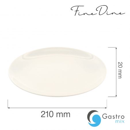 Talerz bez rantu Crema 210 mm | 770344 FINE DINE 
