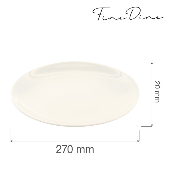 Talerz płytki bez rantu Crema 270mm | 770351 FINE DINE