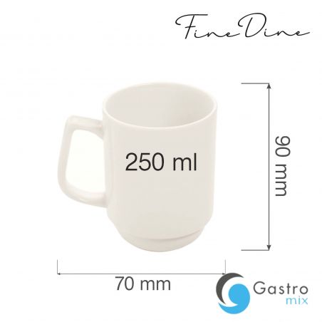 Kubek sztaplowany Crema 250 ml | 770429 FINE DINE 