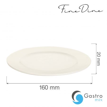 Talerz płytki Crema 160 mm |  770566 FINE DINE 