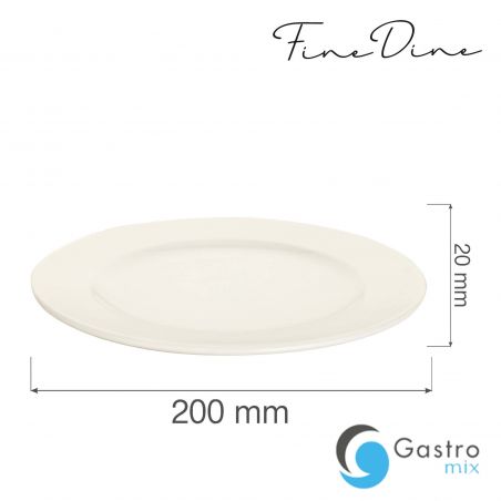 Talerz płytki Crema 200 mm | 770573 FINE DINE 
