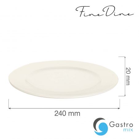 Talerz płytki Crema 240 mm | 770580 FINE DINE 