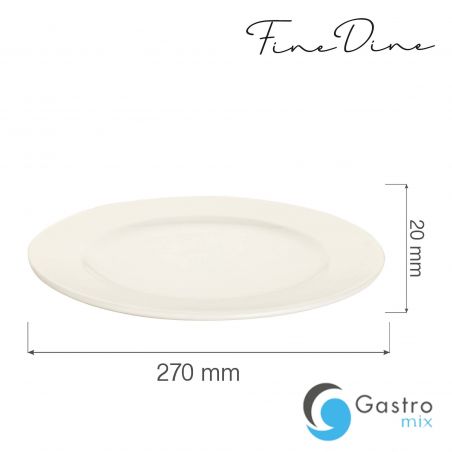 Talerz płytki Crema 270 mm | 770597 FINE DINE 