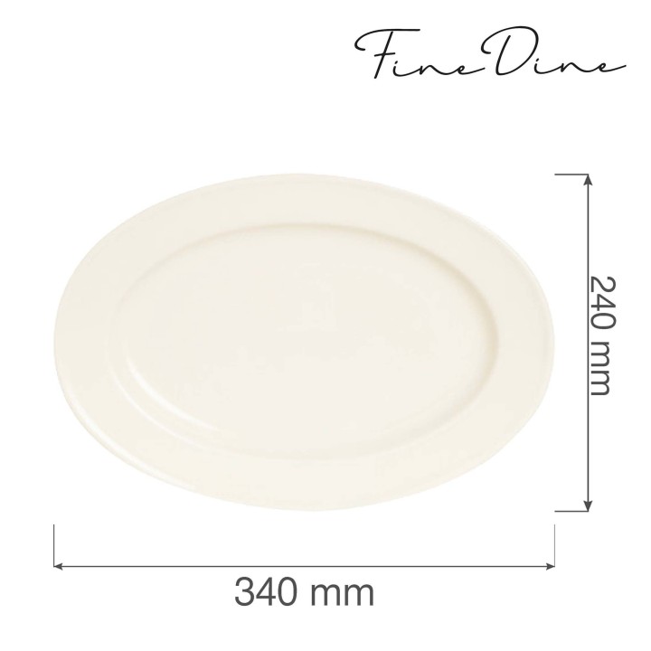Półmisek owalny Crema 340x240 mm | 770665 FINE DINE