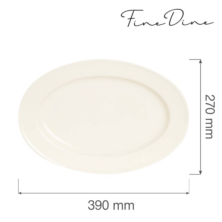 Półmisek owalny Crema 390x270 mm | 770672 FINE DINE