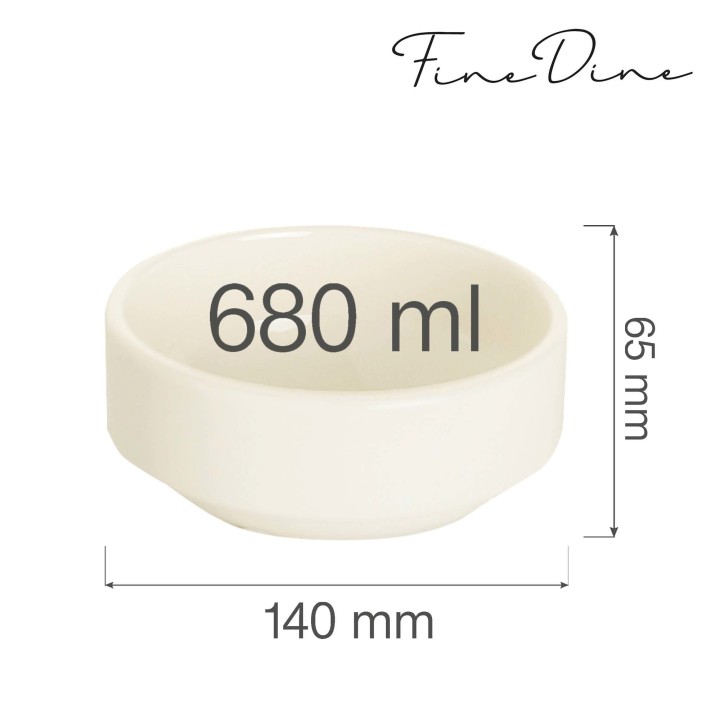 Miska sztaplowana Crema 140 mm | 770696 FINE DINE