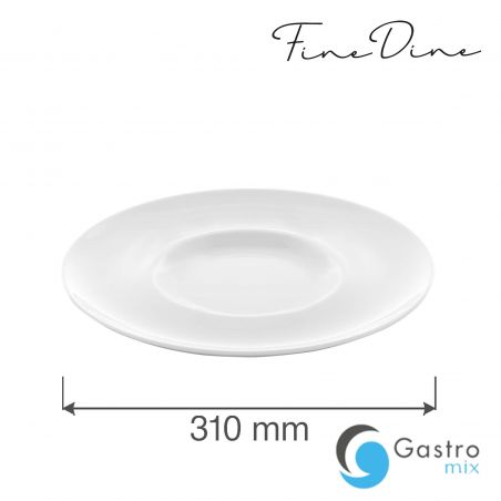 Talerz płytki z szerokim rantem Bianco 310 mm | 774366 FINE DINE 