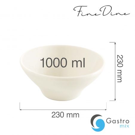 Miska stożkowa Crema 1000 ml | 774434 FINE DINE 