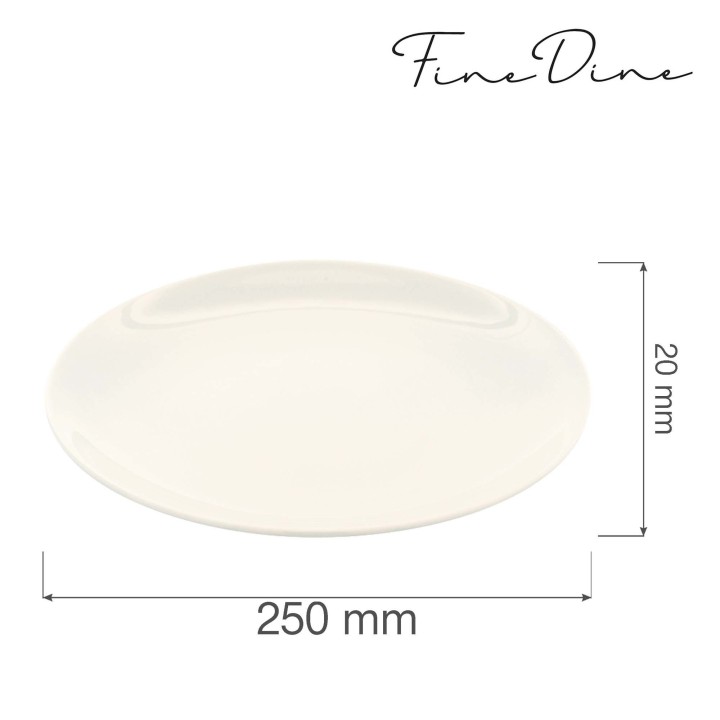 Talerz bez rantu Crema 250 mm | 774960 FINE DINE