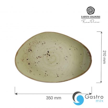 Talerz o organicznym kształcie Olive 350x210 mm  | 778036 FINE DINE 