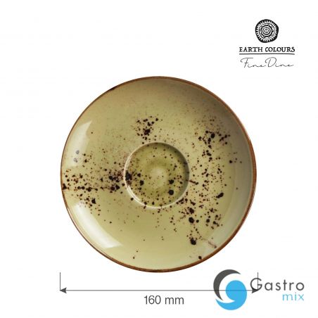 Spodek do cappuccino Olive 160 mm | 778098 FINE DINE 