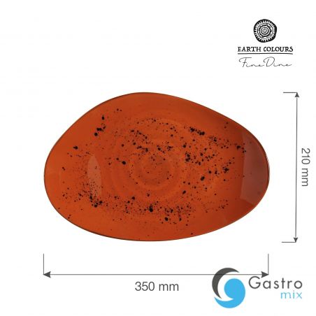 Talerz o organicznym kształcie Dahlia 350x210 mm | 778456 FINE DINE 