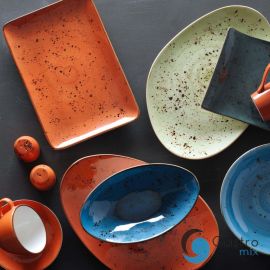  Talerz o organicznym kształcie Dahlia 350x210 mm | 778456 FINE DINE