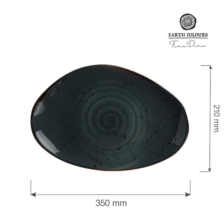 Talerz o organicznym kształcie Arando 350x210 mm | 778661 FINE DINE