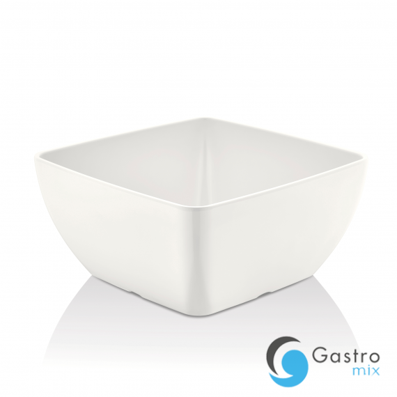 Miska kwadratowa z melaminy do ekspozytora 171578, biała, 125x125x(h)65 mm| 779620 FINE DINE 