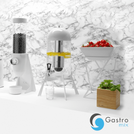 Miska kwadratowa z melaminy do ekspozytora 171578, biała, 125x125x(h)65 mm| 779620 FINE DINE 