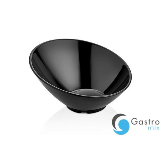 Miska skośna z melaminy, czarna, 233x(h)125 mm | 779668 FINE DINE 