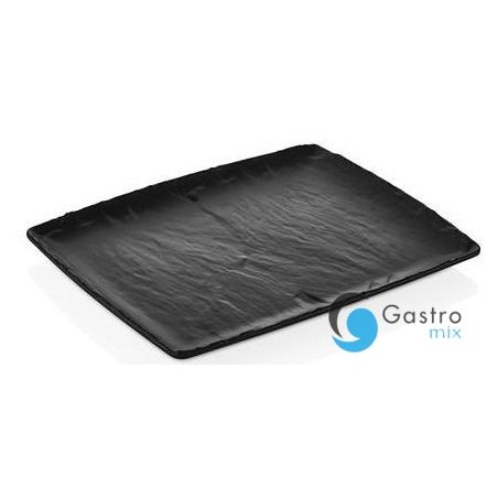 Półmisek z melaminy Rock, czarny, GN 1/2, 265x325mm | 562369 FINE DINE 