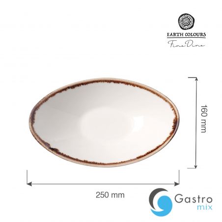 Miska łódka Vanilla 250x160 mm | 781180  FINE DINE 